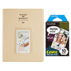 Fujifilm Instax Mini 10X1 comic Instant Film With 128-sheet Album for mini film (beige)