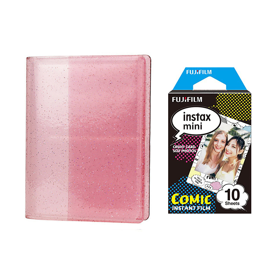 Fujifilm Instax Mini 10X1 comic Instant Film with 64-Sheets Album For Mini Film 3 inch