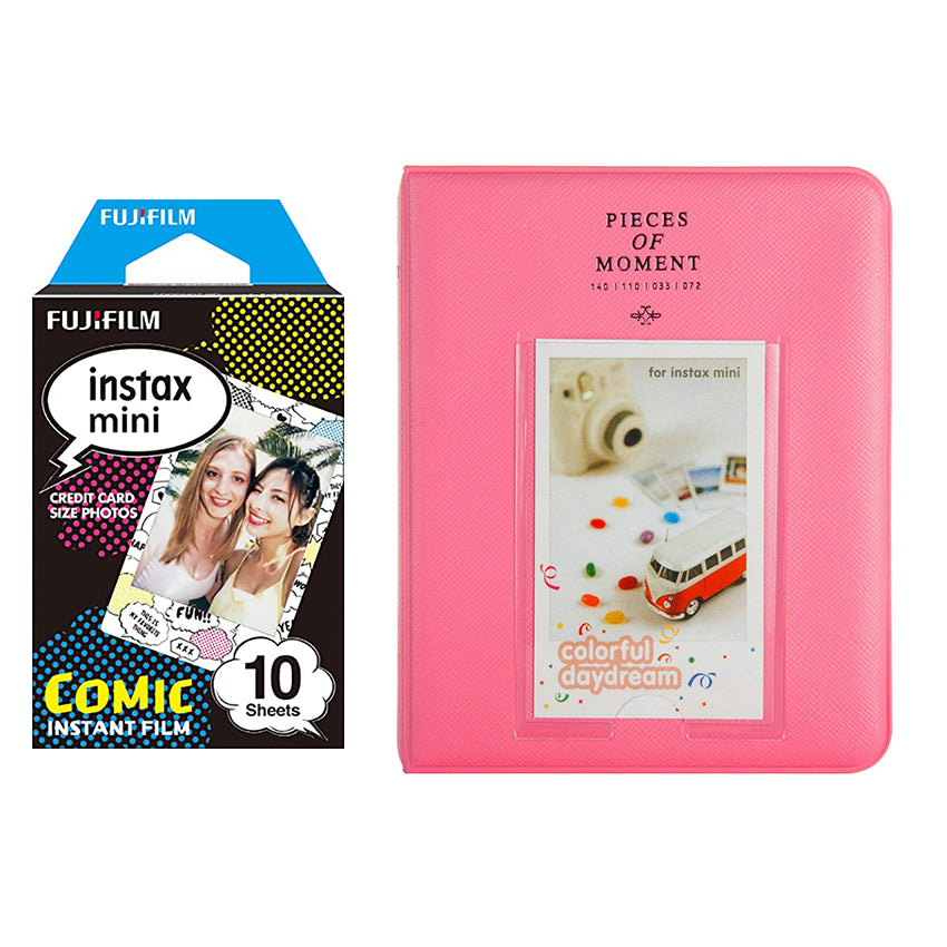 Fujifilm Instax Mini 10X1 comic Instant Film with Instax Time Photo Album 64 Sheets