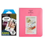 Fujifilm Instax Mini 10X1 comic Instant Film with Instax Time Photo Album 64 Sheets