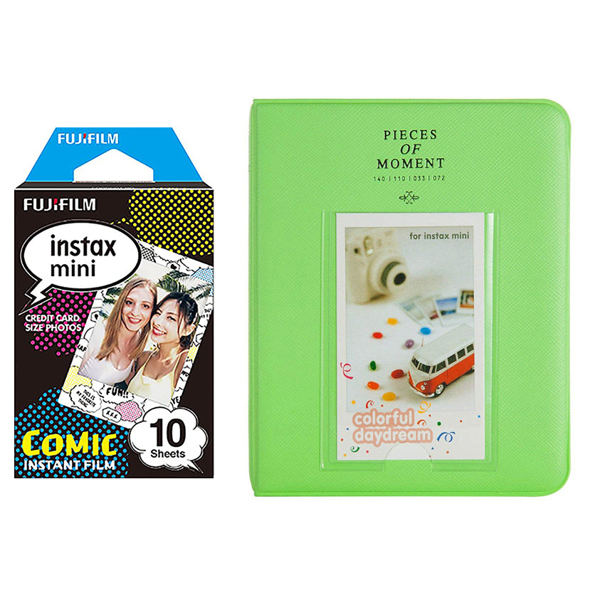 Fujifilm Instax Mini 10X1 comic Instant Film with Instax Time Photo Album 64 Sheets