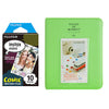 Fujifilm Instax Mini 10X1 comic Instant Film with Instax Time Photo Album 64 Sheets (LIME GREEN)