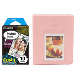 Fujifilm Instax Mini 10X1 comic Instant Film with Instax Time Photo Album 64 Sheets