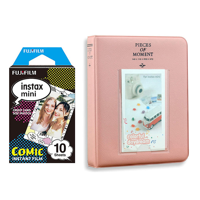 Fujifilm Instax Mini 10X1 comic Instant Film with Instax Time Photo Album 64 Sheets