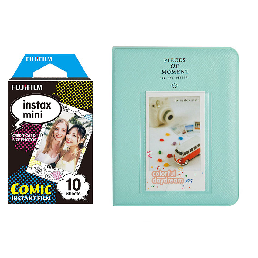 Fujifilm Instax Mini 10X1 comic Instant Film with Instax Time Photo Album 64 Sheets