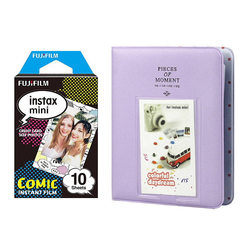 Fujifilm Instax Mini 10X1 comic Instant Film with Instax Time Photo Album 64 Sheets