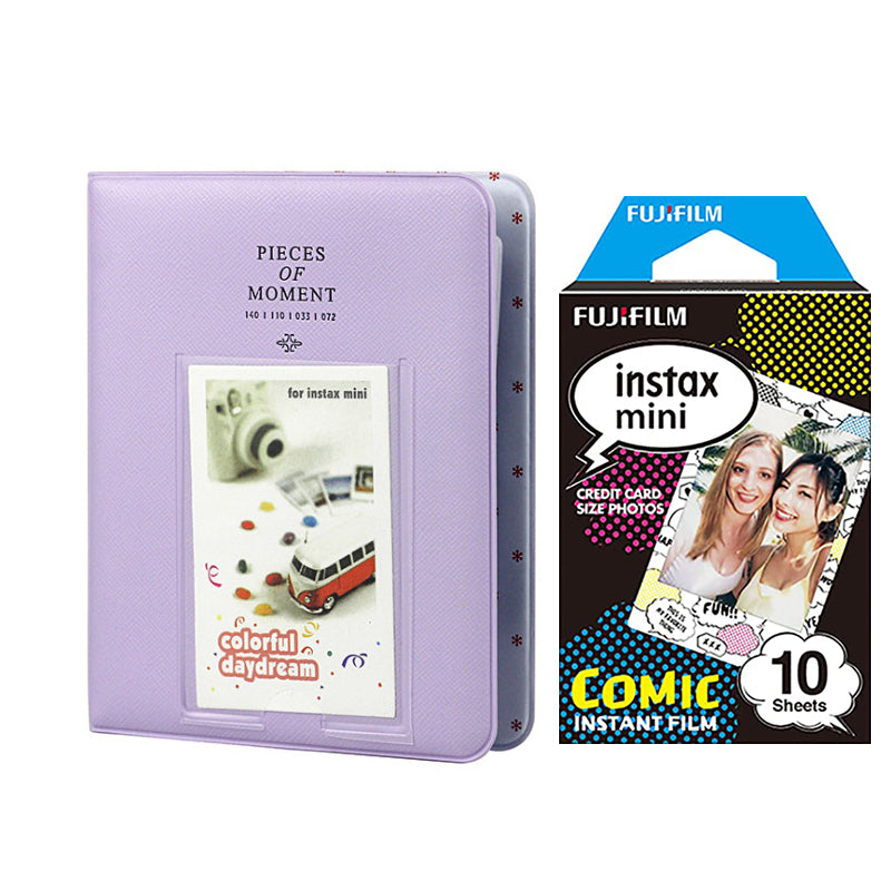 Fujifilm Instax Mini 10X1 comic Instant Film with Instax Time Photo Album 64 Sheets