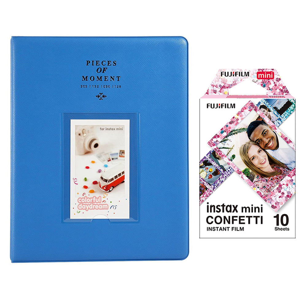 Fujifilm Instax Mini 10X1 confetti Instant Film With 128-sheet Album for mini film