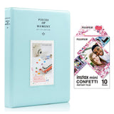 Fujifilm Instax Mini 10X1 confetti Instant Film With 128-sheet Album for mini film
