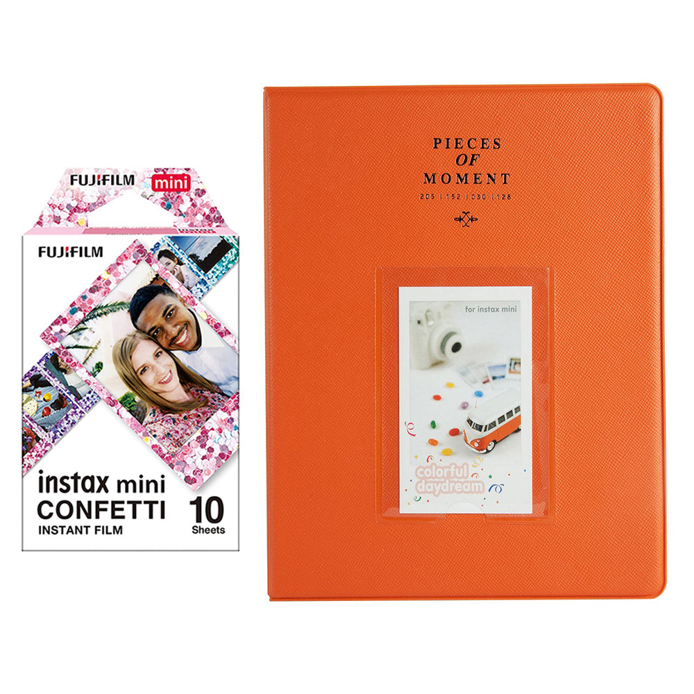 Fujifilm Instax Mini 10X1 confetti Instant Film With 128-sheet Album for mini film