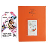 Fujifilm Instax Mini 10X1 confetti Instant Film With 128-sheet Album for mini film