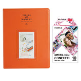 Fujifilm Instax Mini 10X1 confetti Instant Film With 128-sheet Album for mini film