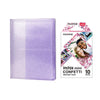 Fujifilm Instax Mini 10X1 confetti Instant Film with 64-Sheets Album For Mini Film 3 inch (lilac purple)