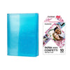 Fujifilm Instax Mini 10X1 confetti Instant Film with 64-Sheets Album For Mini Film 3 inch (sky blue)