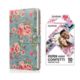 Fujifilm Instax Mini 10X1 confetti Instant Film with 96-sheet Album for mini film Blue rose