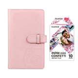 Fujifilm Instax Mini 10X1 confetti Instant Film with 96-sheet Album for mini film