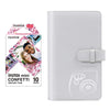 Fujifilm Instax Mini 10X1 confetti Instant Film with 96-sheet Album for mini film (Smoky white)