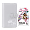 Fujifilm Instax Mini 10X1 confetti Instant Film with 96-sheet Album for mini film (Smoky white)