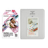 Fujifilm Instax Mini 10X1 confetti Instant Film with Instax Time Photo Album 64 Sheets (SMOKEY WHITE)