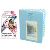 Fujifilm Instax Mini 10X1 confetti Instant Film with Instax Time Photo Album 64 Sheets (Water Blue)