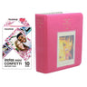 Fujifilm Instax Mini 10X1 confetti Instant Film with Instax Time Photo Album 64 Sheets Rose red