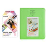 Fujifilm Instax Mini 10X1 macaron Instant Film with Instax Time Photo Album 64 Sheets (LIME GREEN)