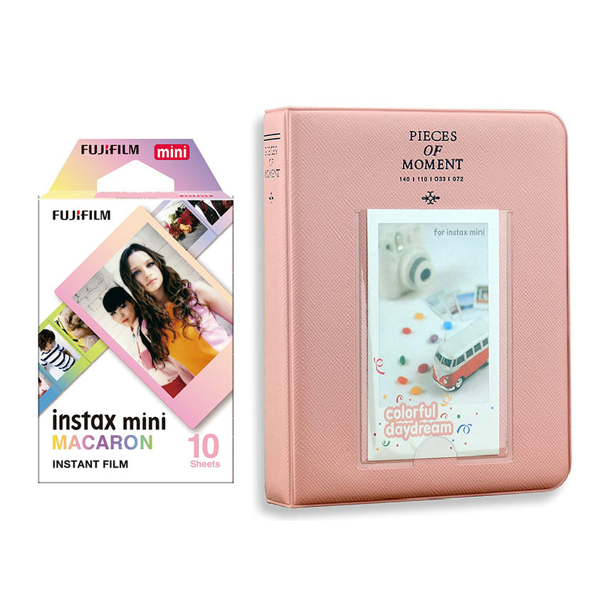 Fujifilm Instax Mini 10X1 macaron Instant Film with Instax Time Photo Album 64 Sheets