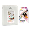 Fujifilm Instax Mini 10X1 macaron Instant Film with Instax Time Photo Album 64 Sheets (ice white)