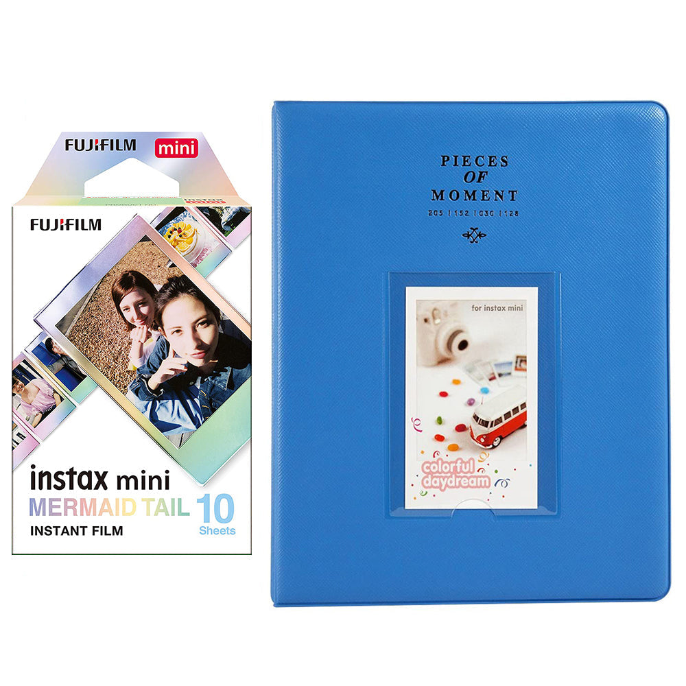Fujifilm Instax Mini 10X1 mermaid tail Instant Film With 128-sheet Album for mini film (cobalt blue)