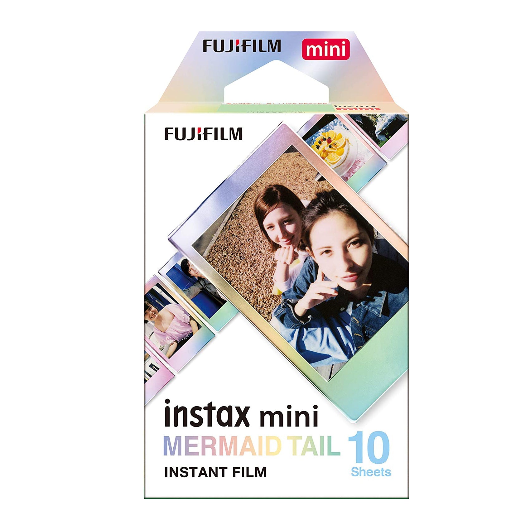 Fujifilm Instax Mini 10X1 mermaid tail Instant Film with 64-Sheets Album For Mini Film 3 inch (blush pink)