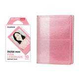 Fujifilm Instax Mini 10X1 pink lemonade Instant Film with 64-Sheets Album For Mini Film 3 inch