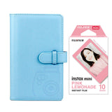 Fujifilm Instax Mini 10X1 pink lemonade Instant Film with 96-sheet Album for mini film Sky blue