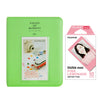 Fujifilm Instax Mini 10X1 pink lemonade Instant Film with Instax Time Photo Album 64 Sheets (LIME GREEN)