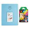 Fujifilm Instax Mini 10X1 rainbow Instant Film With 128-sheet Album for mini film (blue)