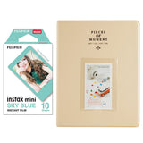 Fujifilm Instax Mini 10X1 sky blue Instant Film With 128-sheet Album for mini film