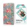 Fujifilm Instax Mini 10X1 sky blue Instant Film with 96-sheet Album for mini film  (Blue rose)