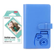 Fujifilm Instax Mini 10X1 sky blue Instant Film with 96-sheet Album for mini film Cobalt blue