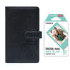 Fujifilm Instax Mini 10X1 sky blue Instant Film with 96-sheet Album for mini film (Charcoal gray)
