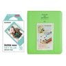 Fujifilm Instax Mini 10X1 sky blue Instant Film with Instax Time Photo Album 64 Sheets Lime green