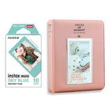Fujifilm Instax Mini 10X1 sky blue Instant Film with Instax Time Photo Album 64 Sheets Blush pink