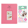 Fujifilm Instax Mini 10X1 stripe   Instant Film With 128-sheet Album for mini film (FLAMINGO PINK)