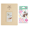 Fujifilm Instax Mini 10X1 stripe   Instant Film With 128-sheet Album for mini film (beige)