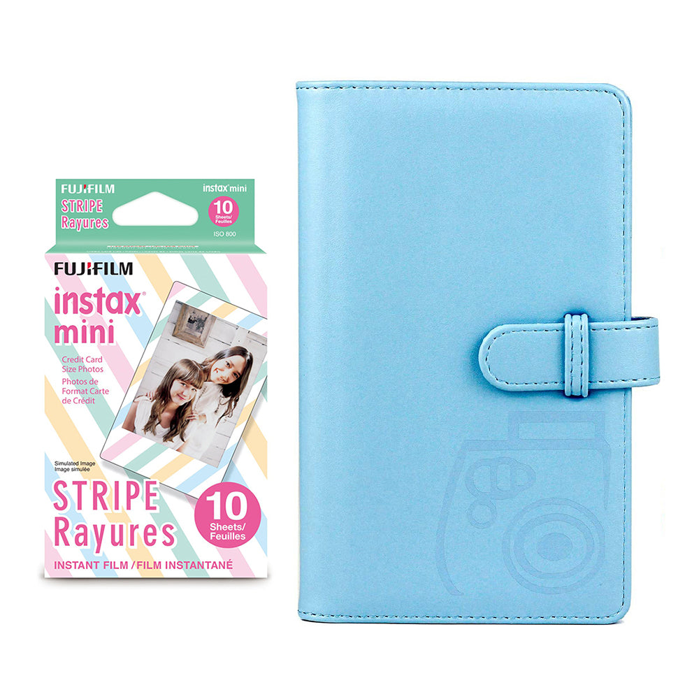 Fujifilm Instax Mini 10X1 stripe  Instant Film with 96-sheet Album for mini film