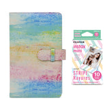 Fujifilm Instax Mini 10X1 stripe Instant Film with 96-sheet Album for mini film (Watercolor)
