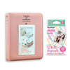 Fujifilm Instax Mini 10X1 stripe  Instant Film with Instax Time Photo Album 64 Sheets (blush pink)