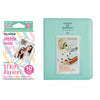 Fujifilm Instax Mini 10X1 stripe  Instant Film with Instax Time Photo Album 64 Sheets (ice blue)