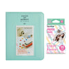 Fujifilm Instax Mini 10X1 stripe  Instant Film with Instax Time Photo Album 64 Sheets (ice blue)