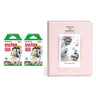 Fujifilm Instax Mini 10X2 Instant Film With 64-Sheets Album For Mini Film (3 inch) Blossom Pink