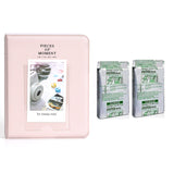 Fujifilm Instax Mini 10X2 Instant Film With 64-Sheets Album For Mini Film (3 inch) Blossom Pink