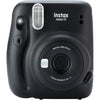 Fujifilm Instax Mini 11 Camera with Clear Case, Films and Stickers Bundle (Charcoal Grey)